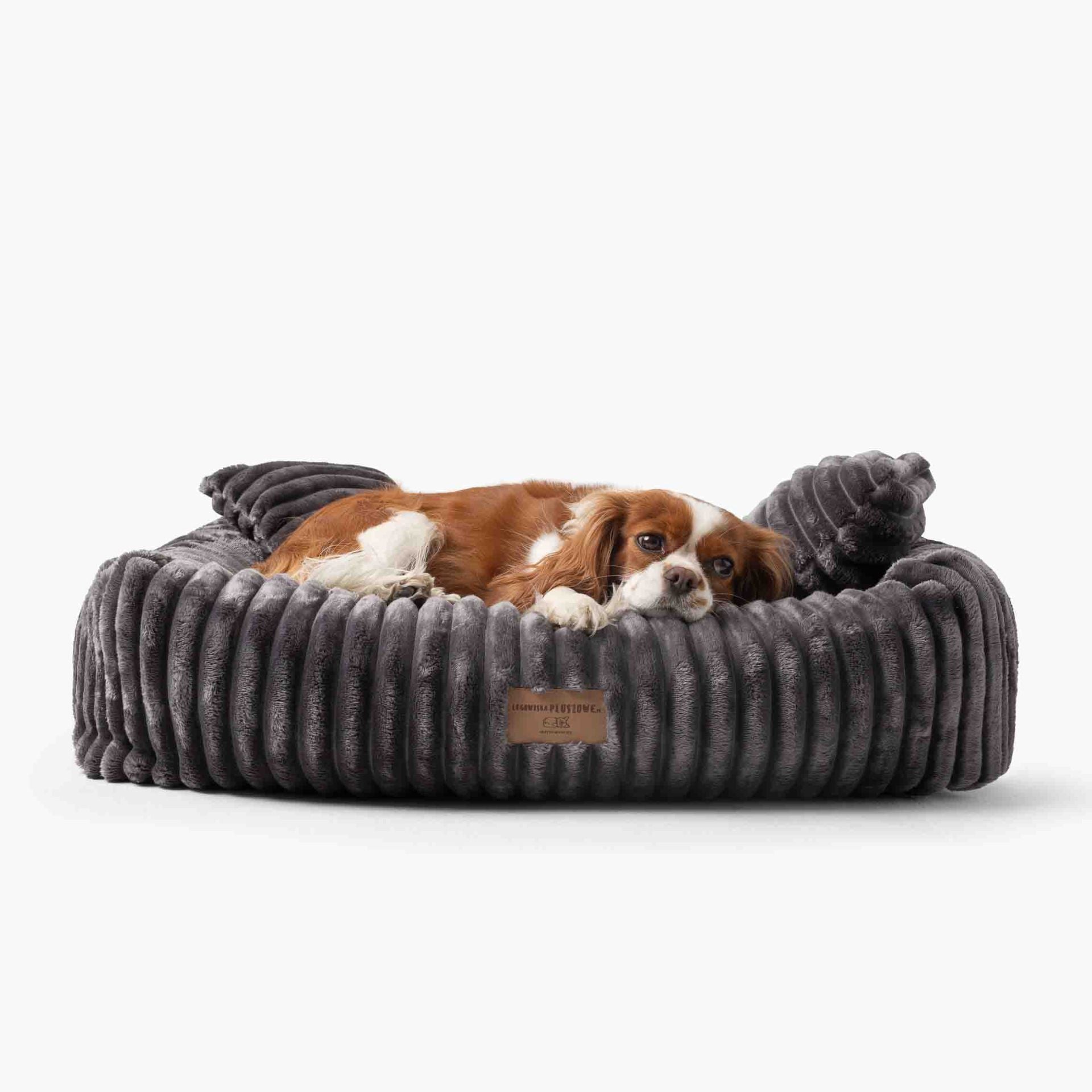 Orthopädisches Hundebett BELLO aus Cord Dunkelgrau