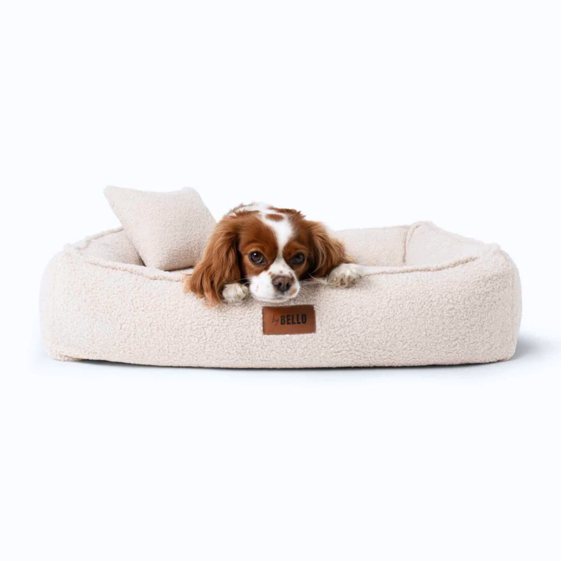 Orthopädisches Hundebett ROYAL aus Boucle - Creme