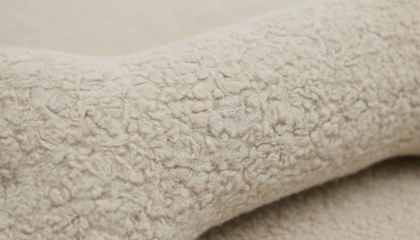 Plüschwürfel für Hunde – aus Bouclé Creme