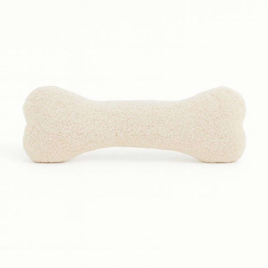 Plüschwürfel für Hunde – aus Bouclé Creme