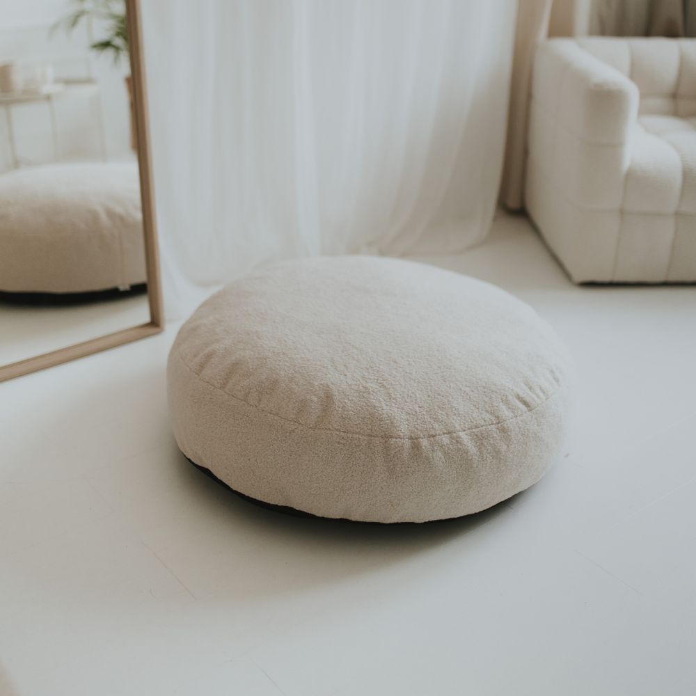 Hundepouf Bouclé Creme