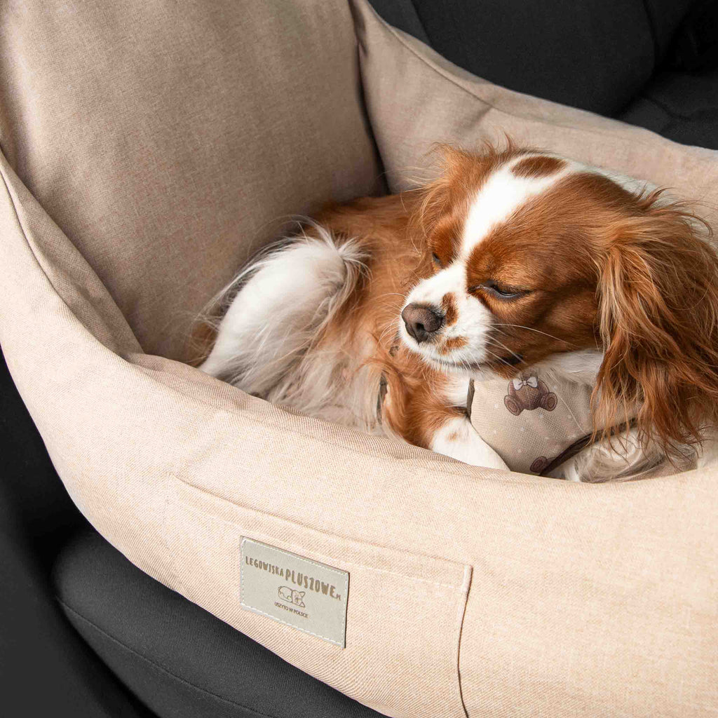 Hunde-Autositz Hellbraun für Tiere bis 12 kg