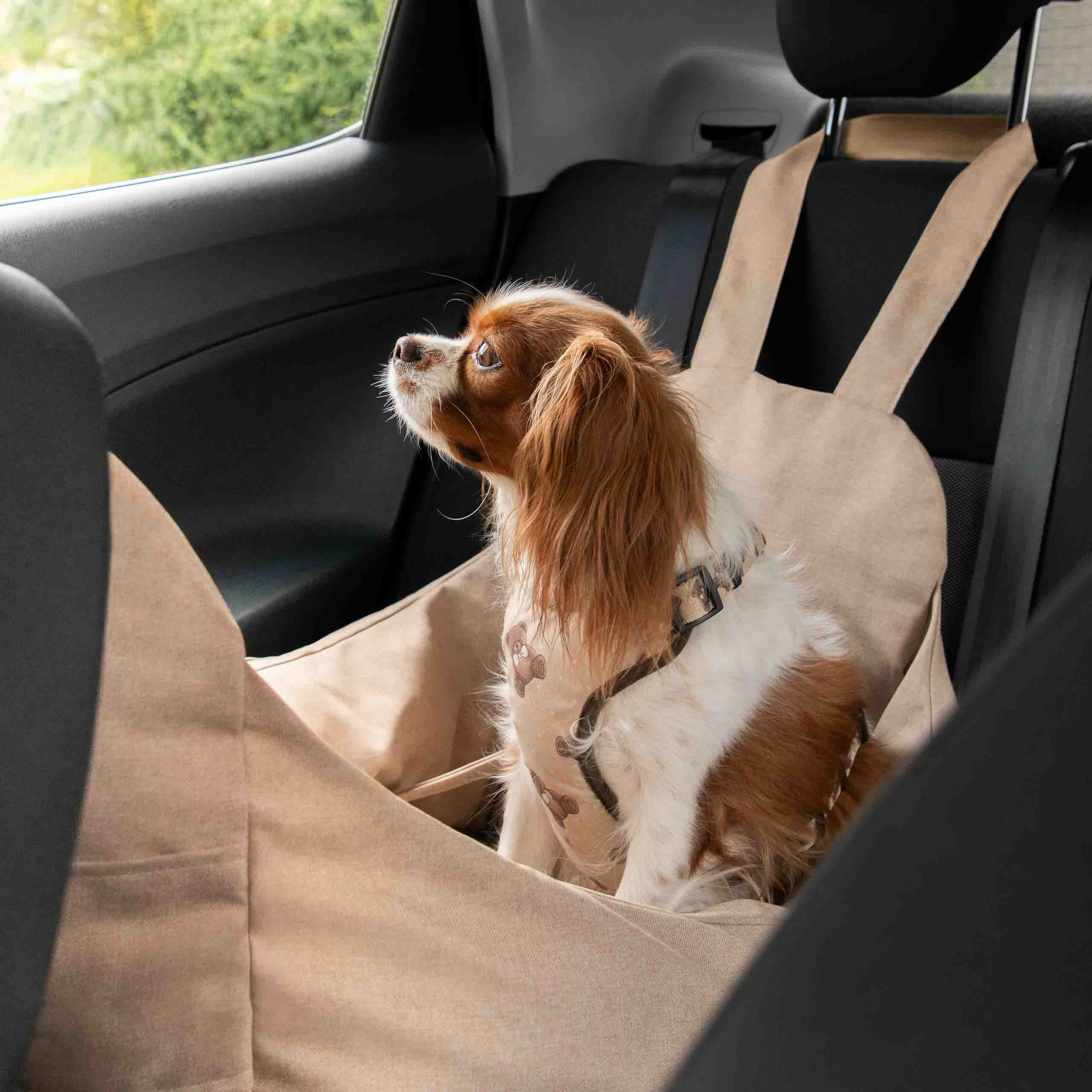 Hunde-Autositz Hellbraun für Tiere bis 12 kg