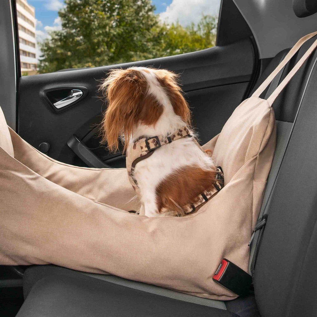 Hunde-Autositz Hellbraun für Tiere bis 12 kg