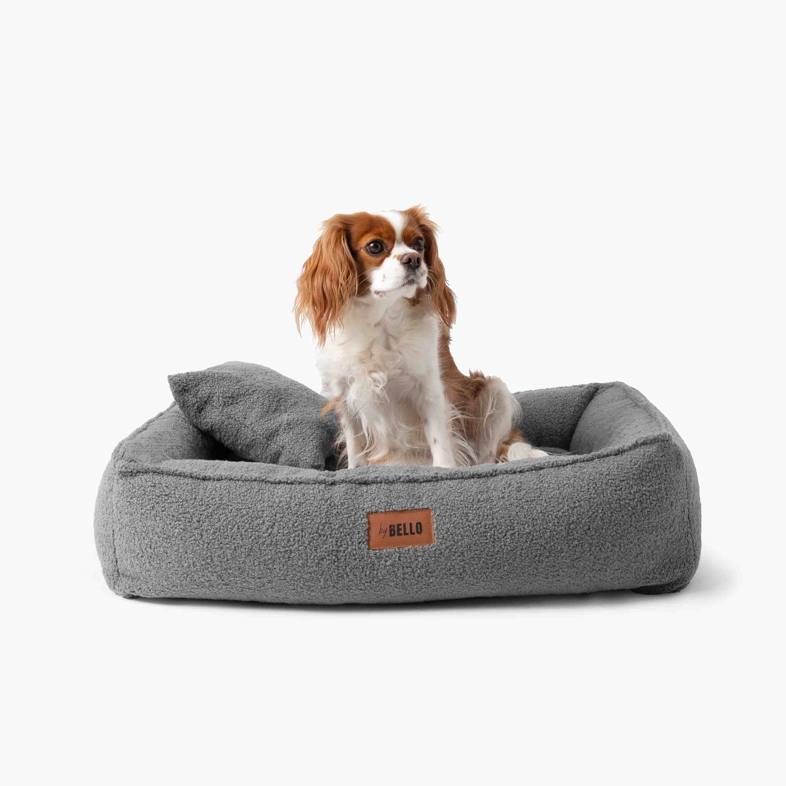 Orthopädisches Hundebett ROYAL aus Bouclé - Dunkelgrau