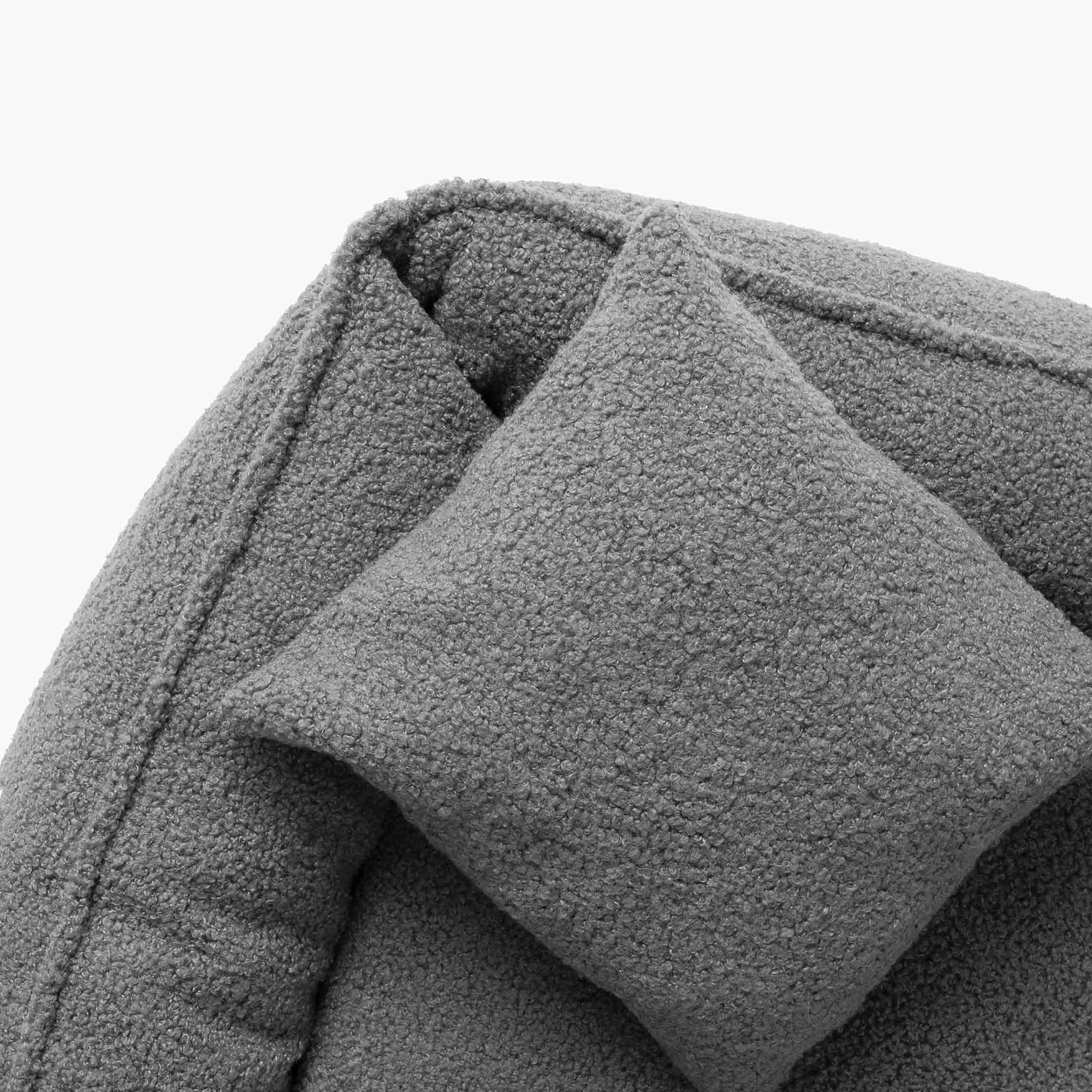 Orthopädisches Hundebett ROYAL aus Bouclé - Dunkelgrau