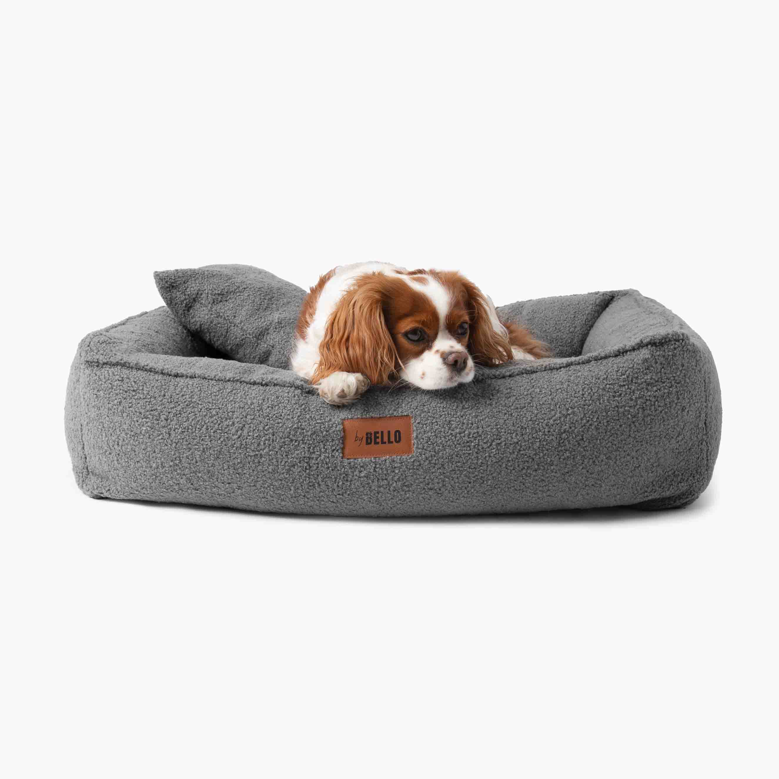 Orthopädisches Hundebett ROYAL aus Bouclé - Dunkelgrau