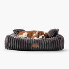 Hundebett BELLO Cord Dunkelgrau