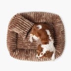 Hundebett BELLO Cord Hellbraun