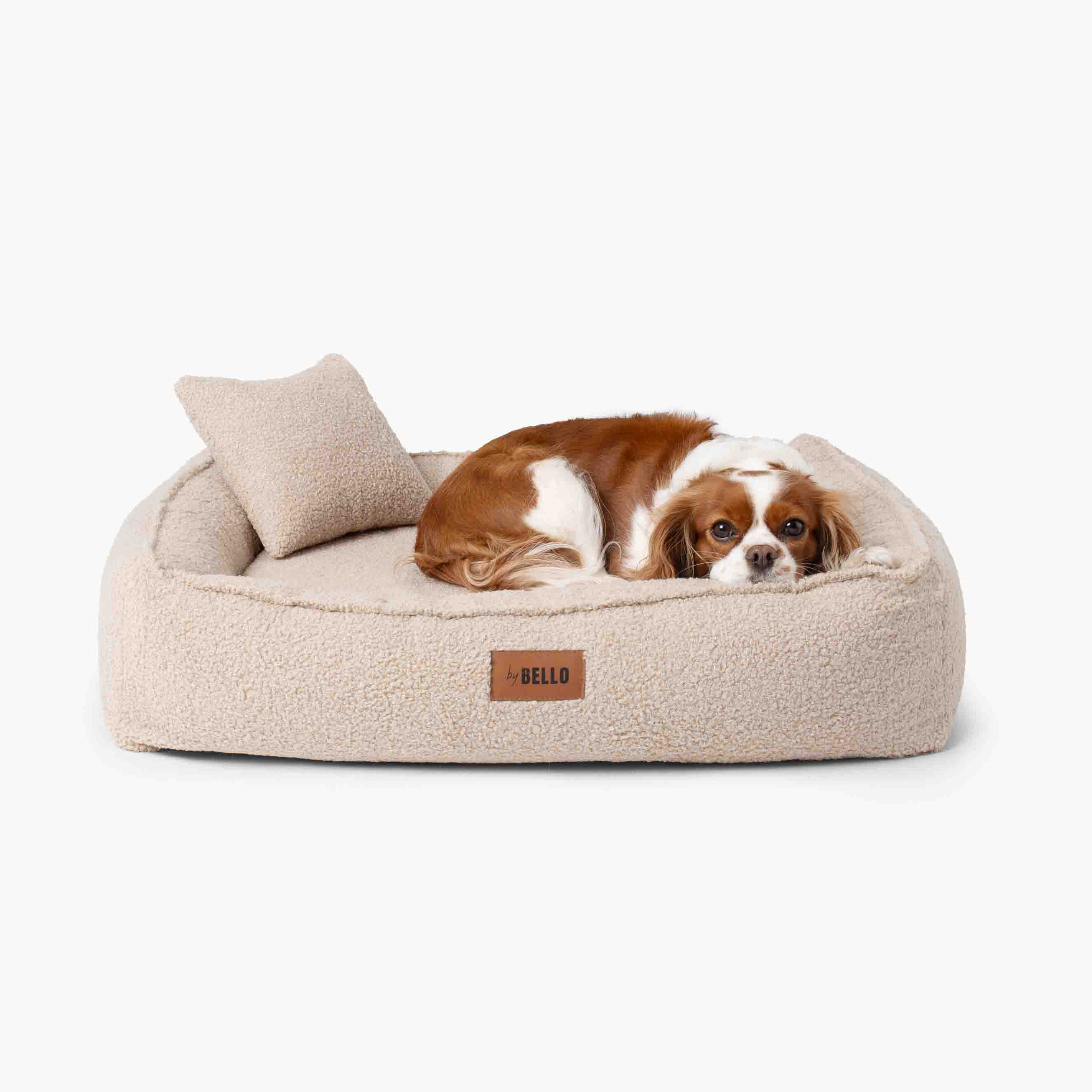 Orthopädisches Hundebett ROYAL aus Bouclé - Beige