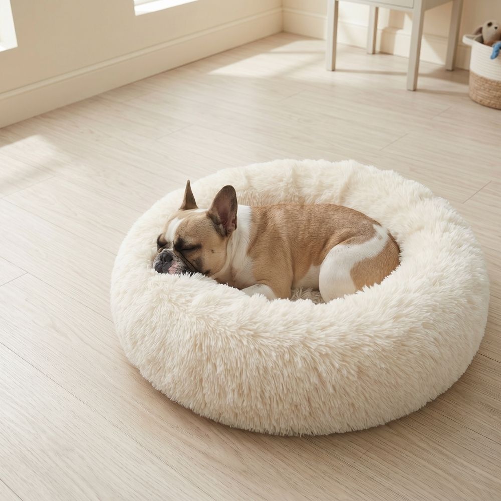 Hundebett WOLKE Plüsch Creme