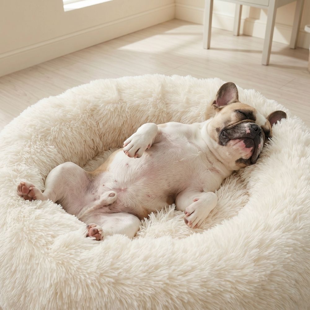 Hundebett WOLKE Plüsch Creme