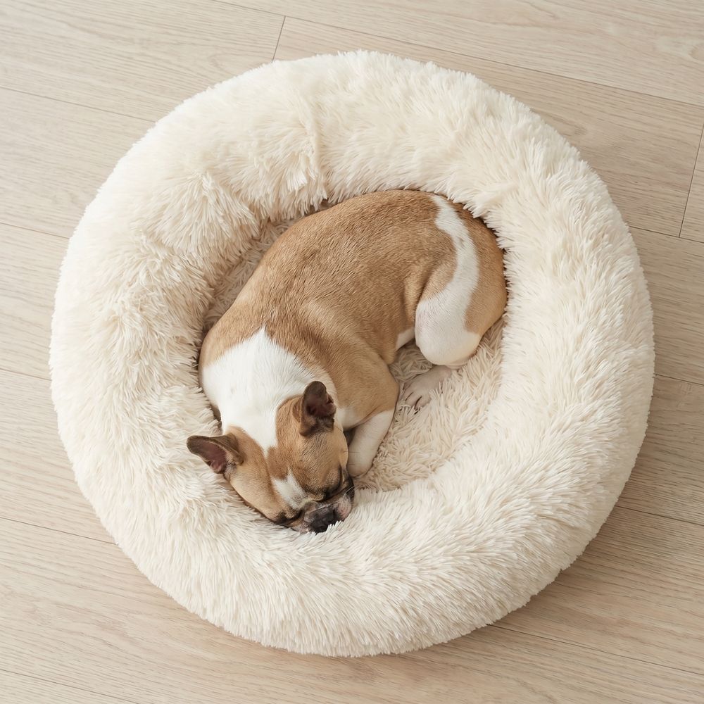 Hundebett WOLKE Plüsch Creme