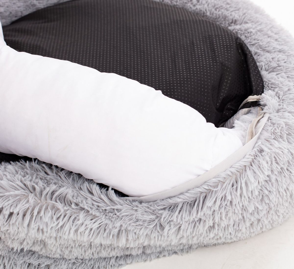 Hundebett Plüsch Wolke PREMIUM Grau