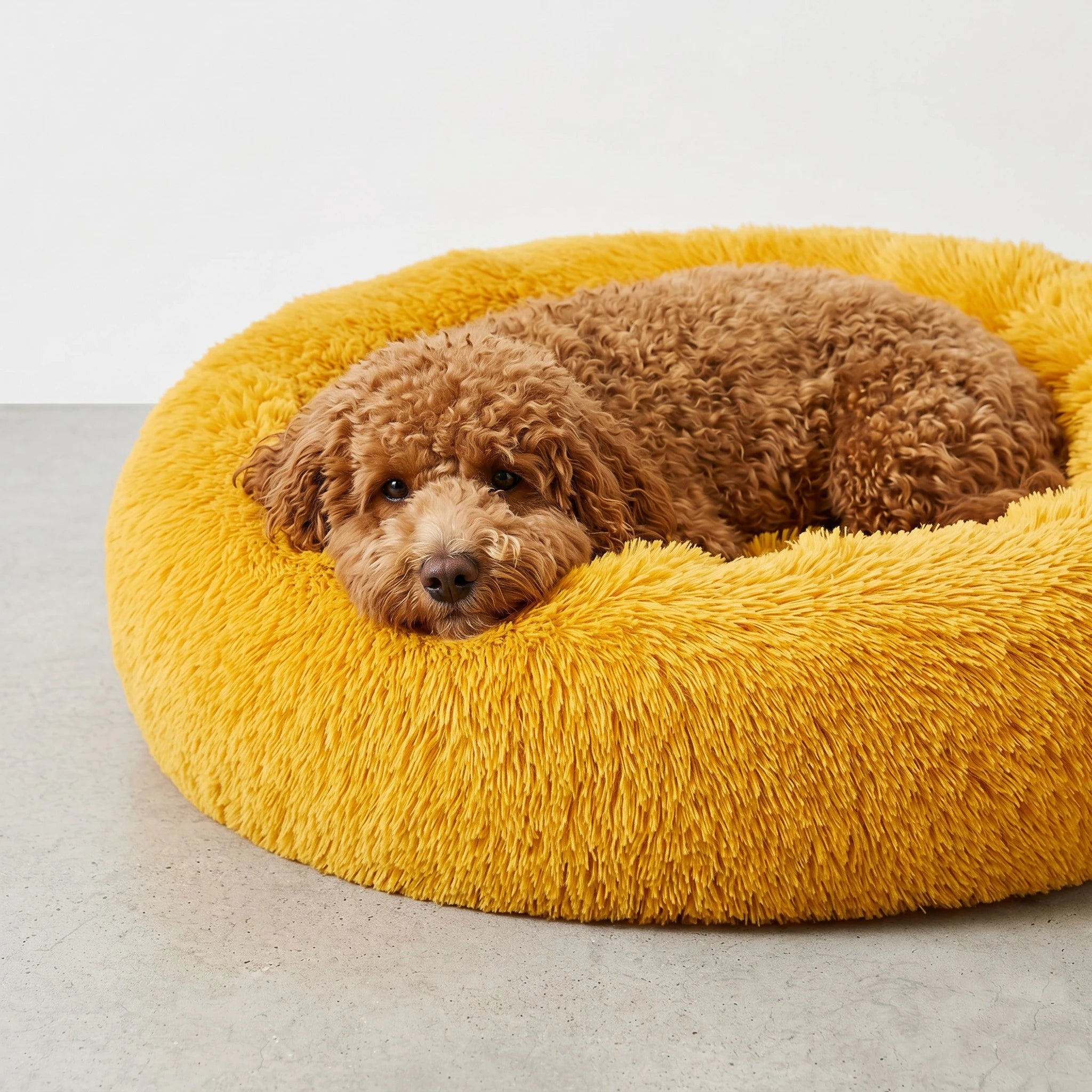 Hundebett WOLKE Plüsch Beige