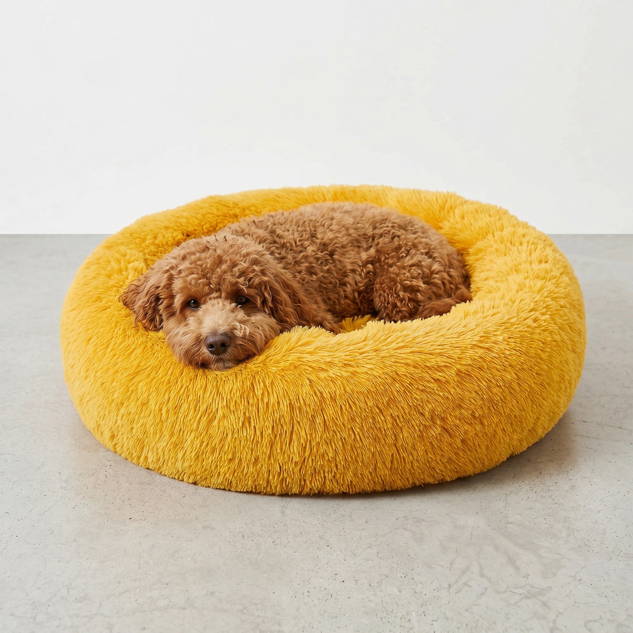 Hundebett WOLKE Plüsch Beige