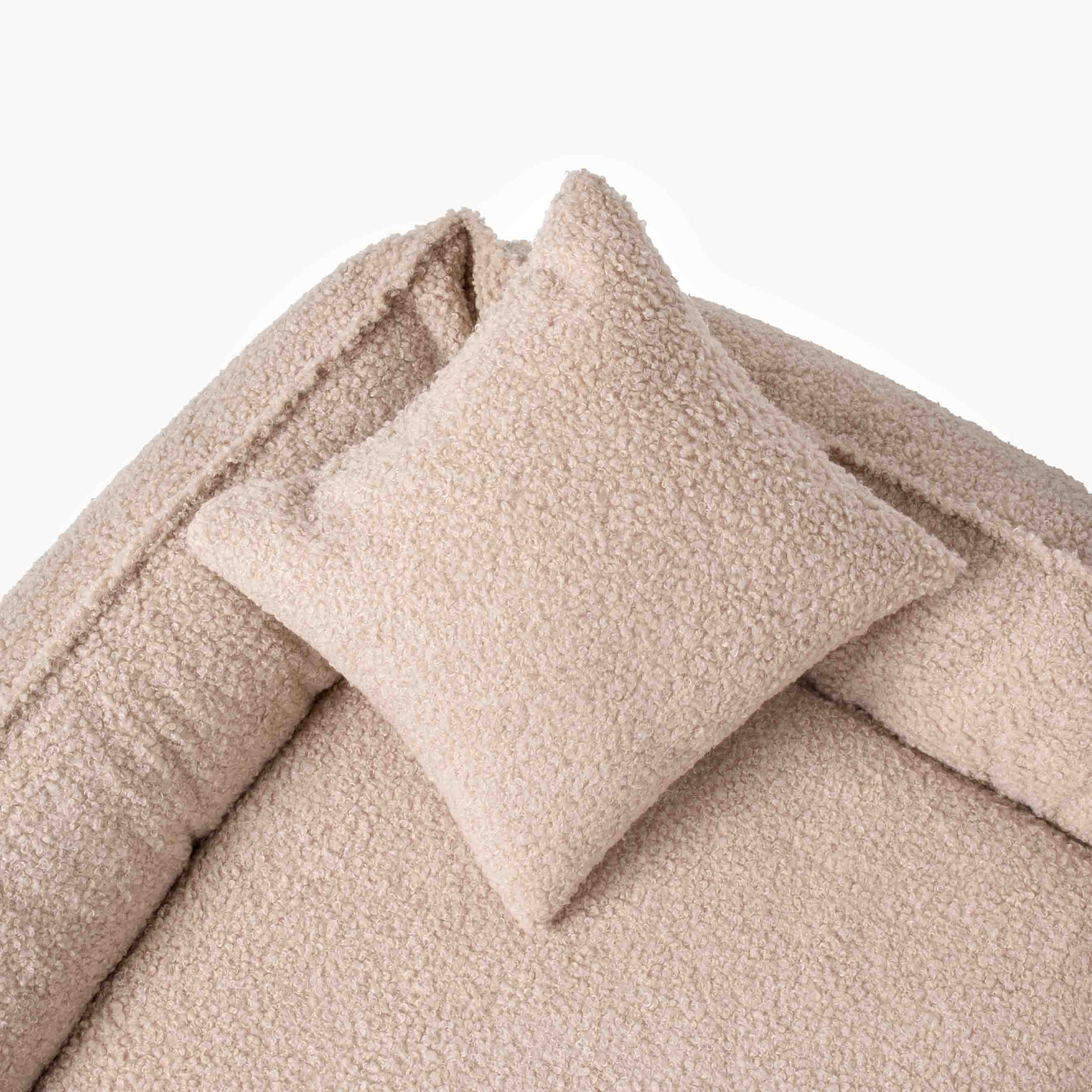 Orthopädisches Hundebett ROYAL aus Bouclé - Beige