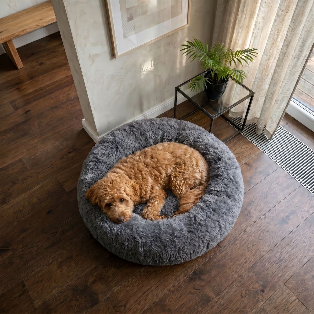 Hundebett WOLKE Plüsch Beige