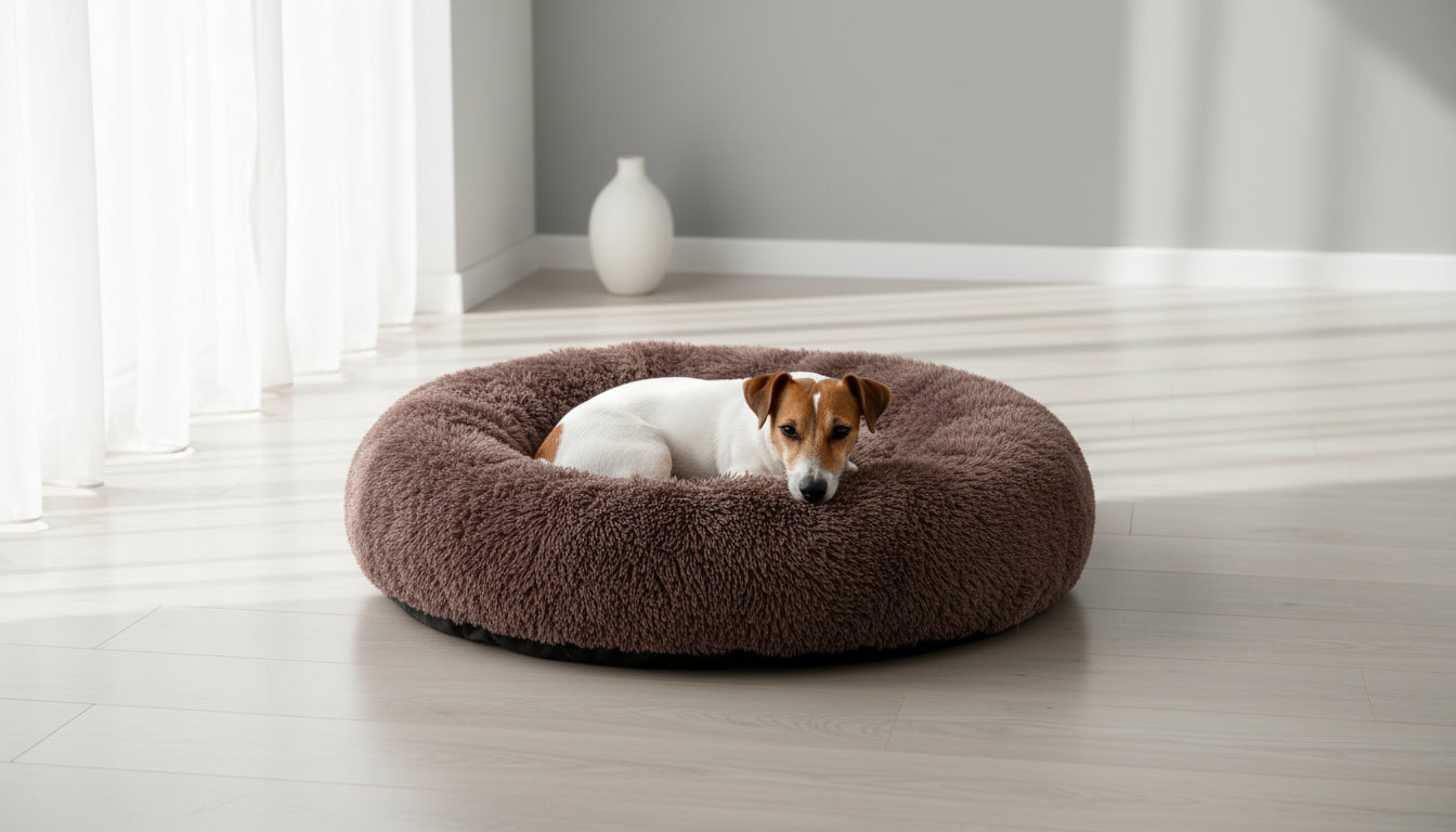 Hundebett WOLKE Plüsch Beige