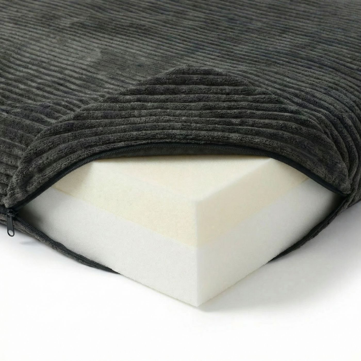 Hundematratze ROYAL aus Cordstoff Dunkelgrau